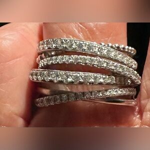 White gold and diamond ring